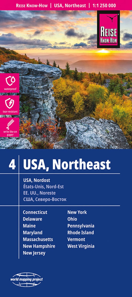 USA 04 Northeast Road Map