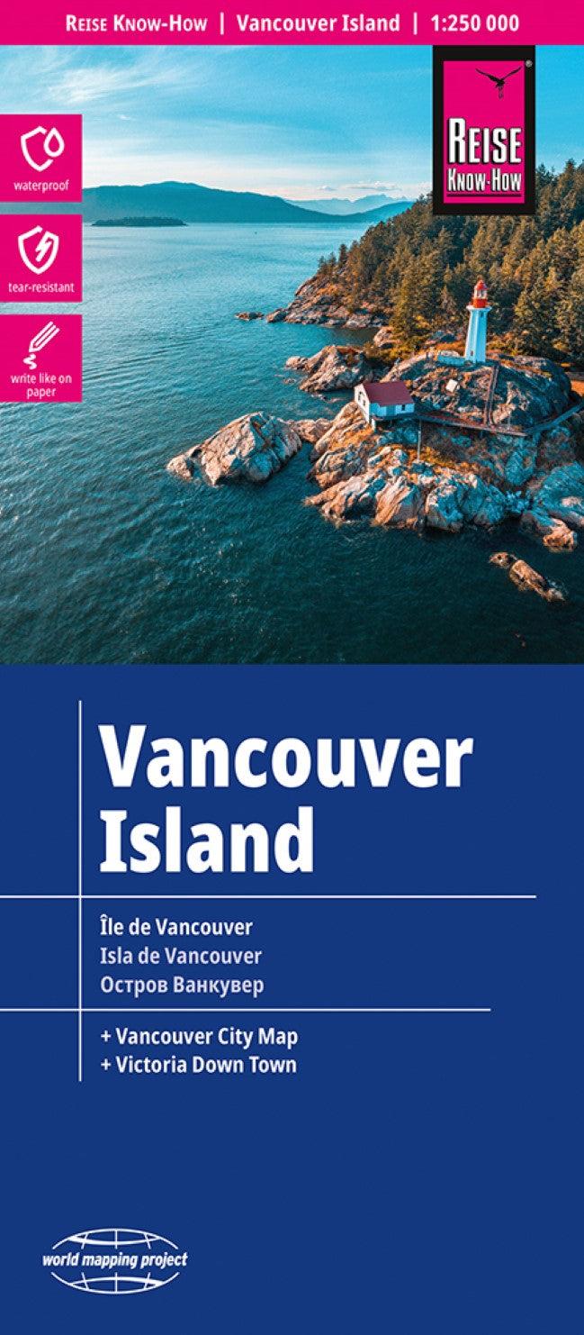 Vancouver Island Vancouver City Map Victoria Downtown : 1:250 000