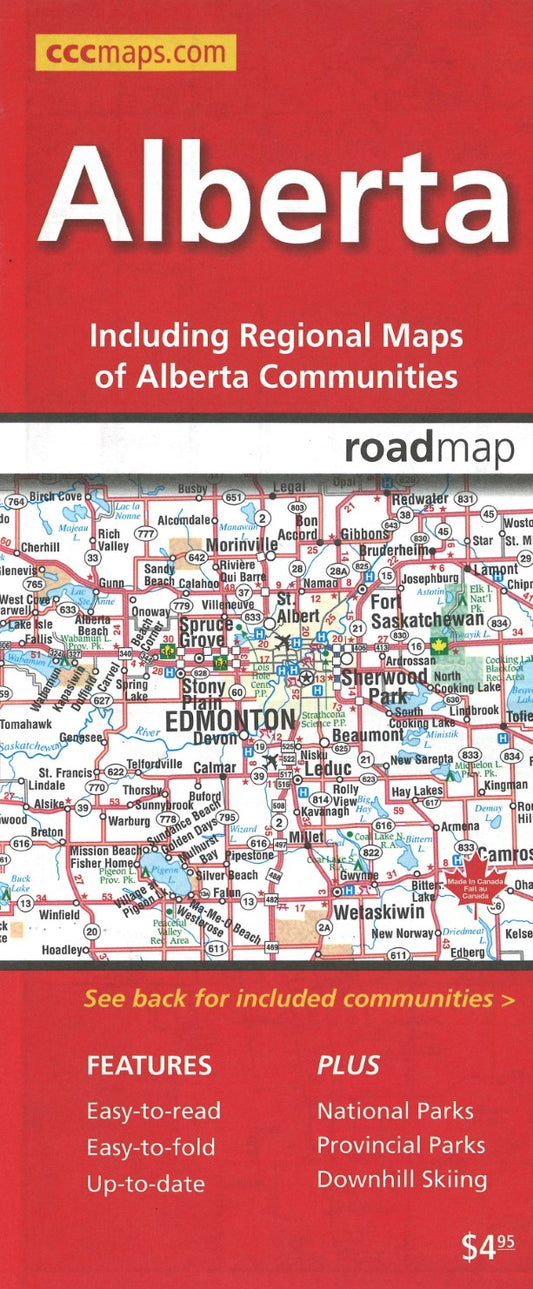 Alberta : including regional maps of Alberta communities : roadmap