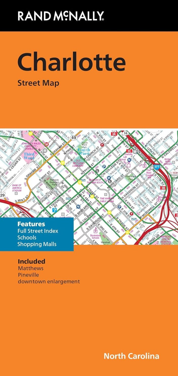 Charlotte, NC - Folded Street Map