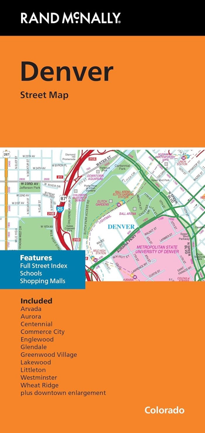 Denver, CO Folded Street Map