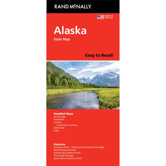 Alaska Easy to Read Folded Map