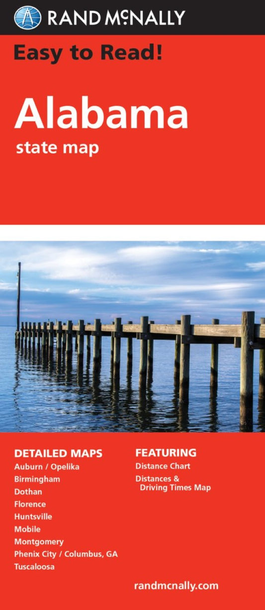 Alabama Easy to Read Folded Map