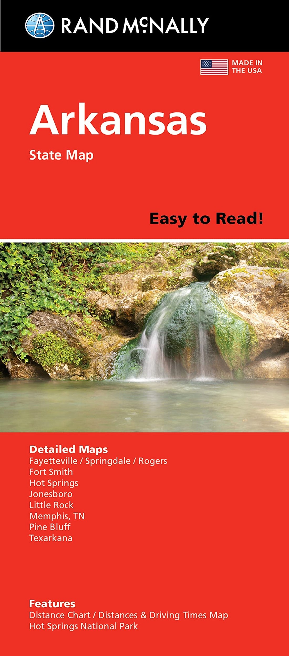 Arkansas Easy-to-Read Folded Map