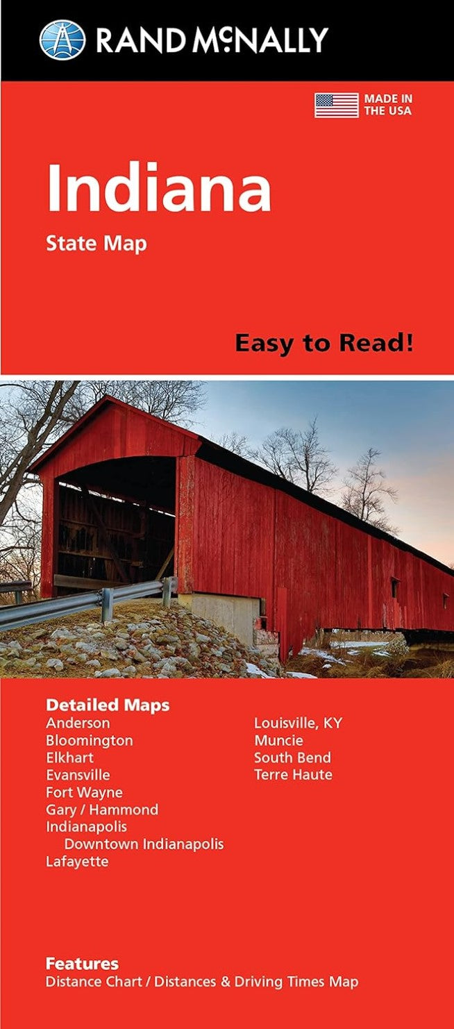 Indiana Easy-to-Read Folded Map
