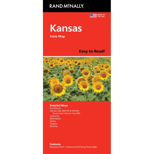 Kansas Easy-to-Read Folded Map