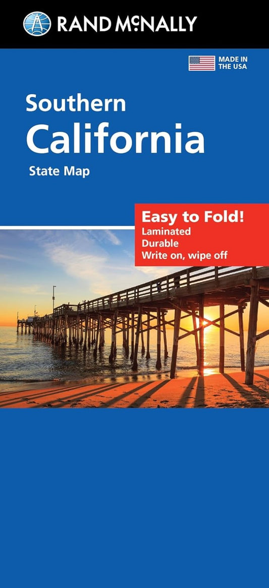 California, South, Easy to Fold Laminated Map