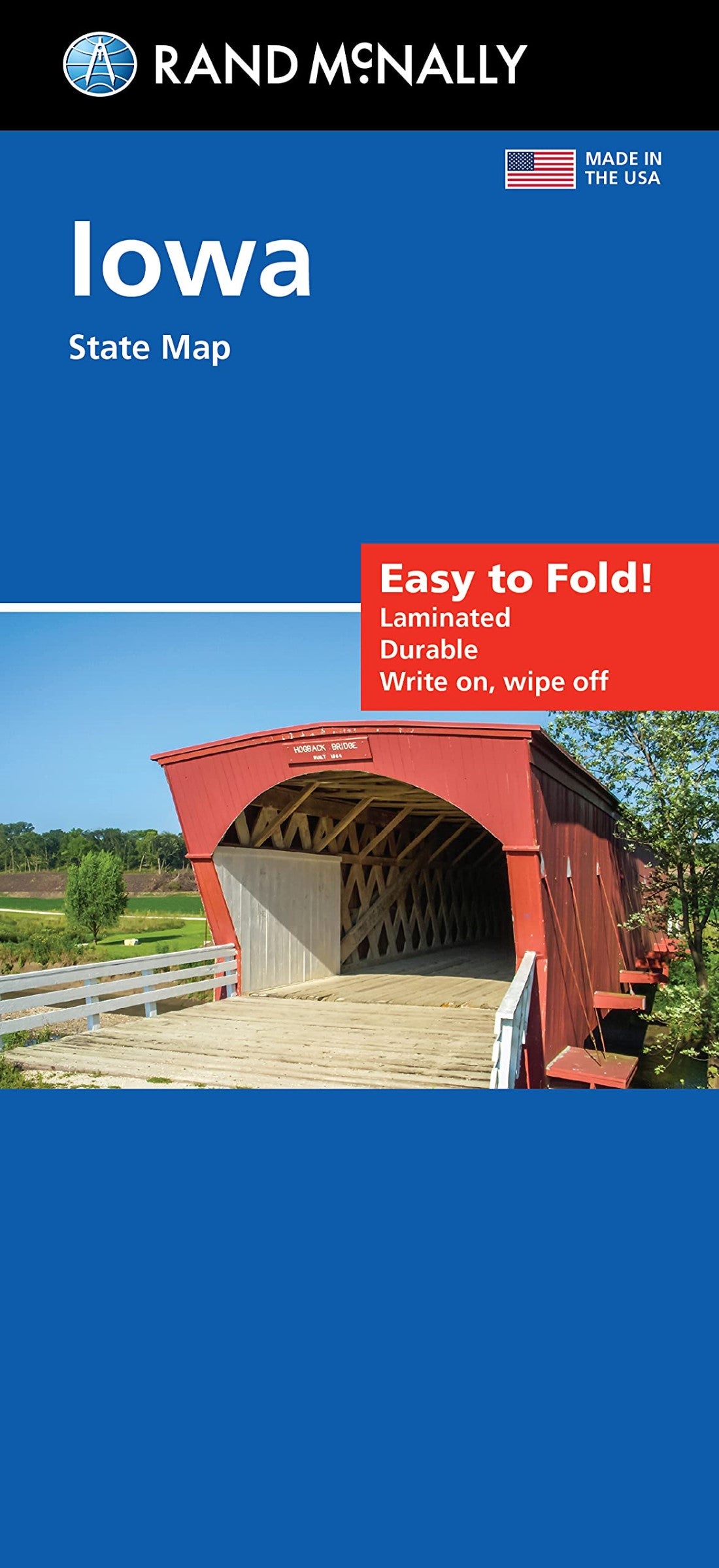 Iowa, Easy to Fold State Map