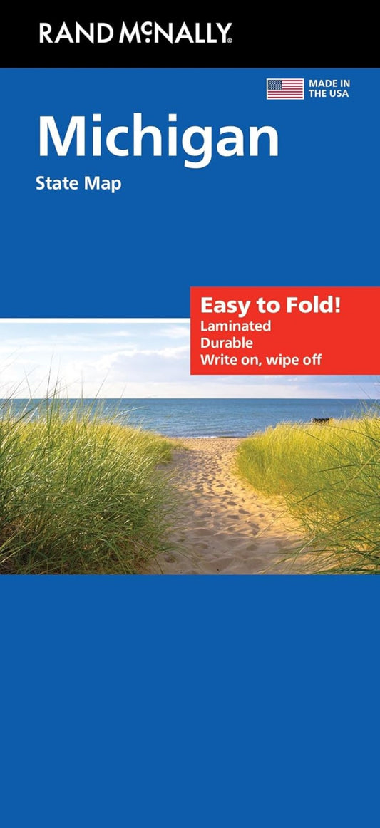 Michigan, Easy to Fold Laminated State Map