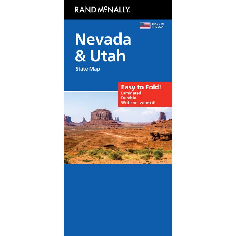 Nevada and Utah, Easy to Fold Map