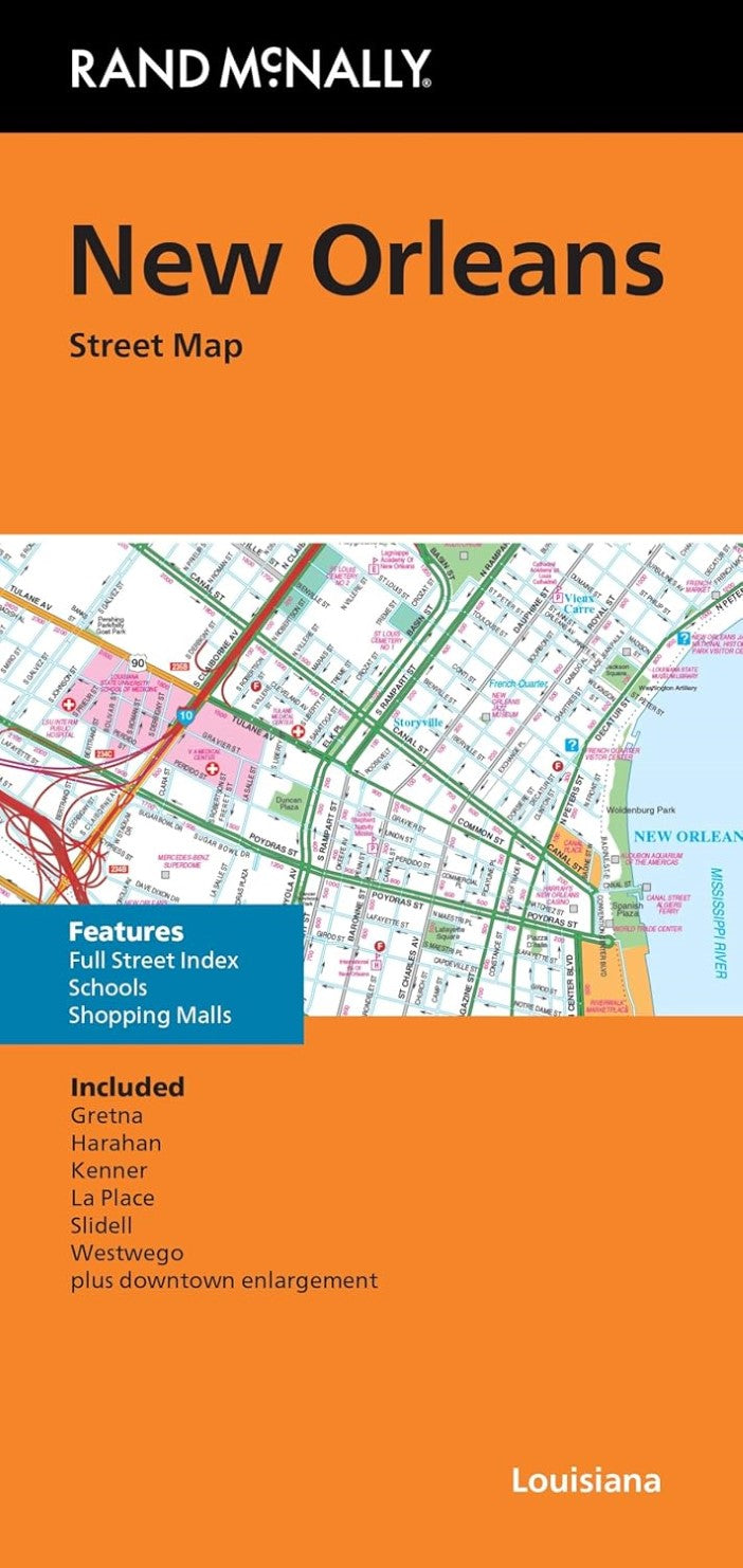 New Orleans, Folded Street Map