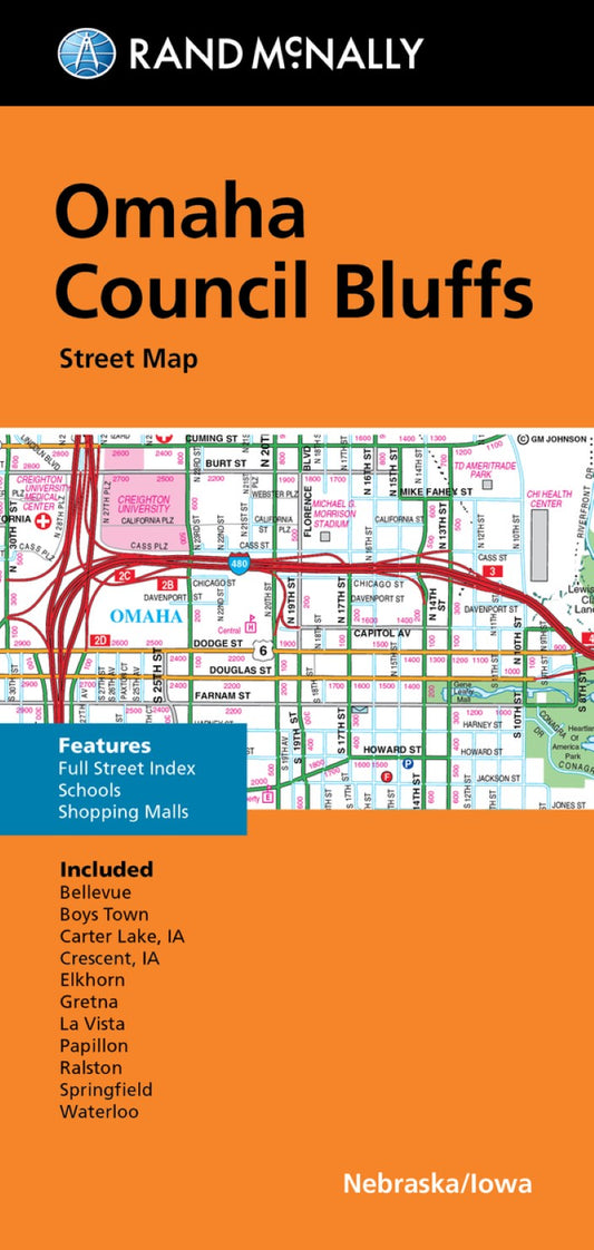 Omaha : Council Bluffs, Street Map