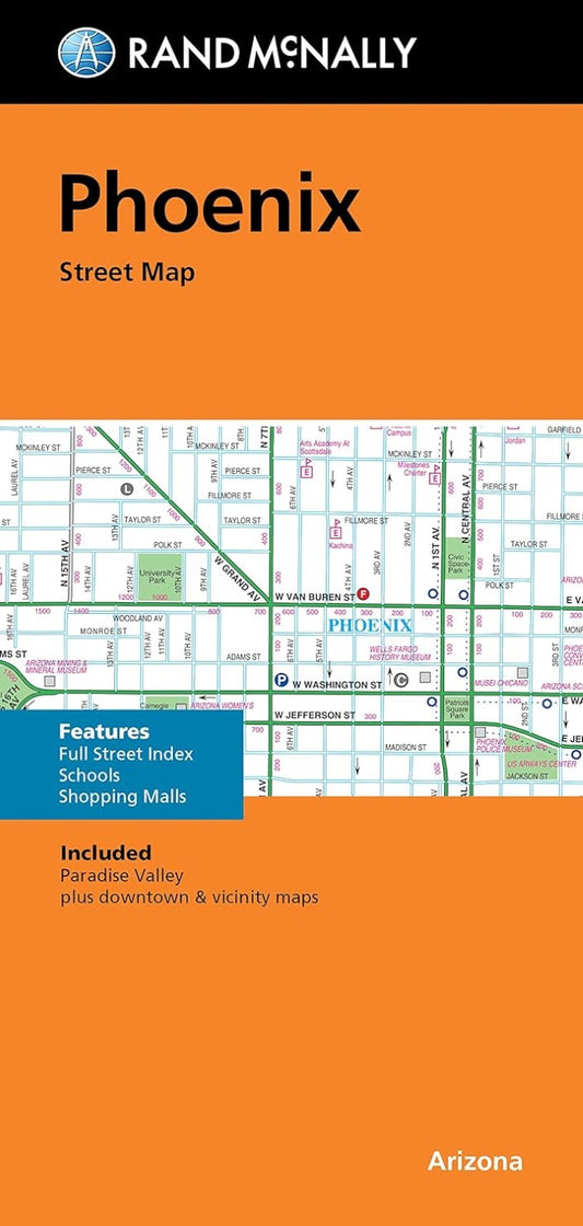 Phoenix, Arizona - Folded Street Map