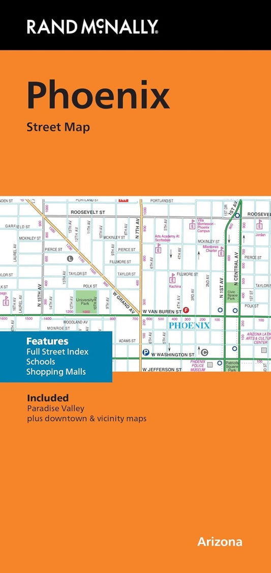 Phoenix, Arizona - Folded Street Map