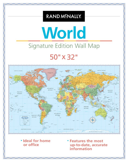 World : Ready-to-Frame Wall Map