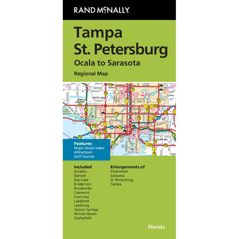 Tampa, St Petersburg and Ocala to Sarasota Regional Map