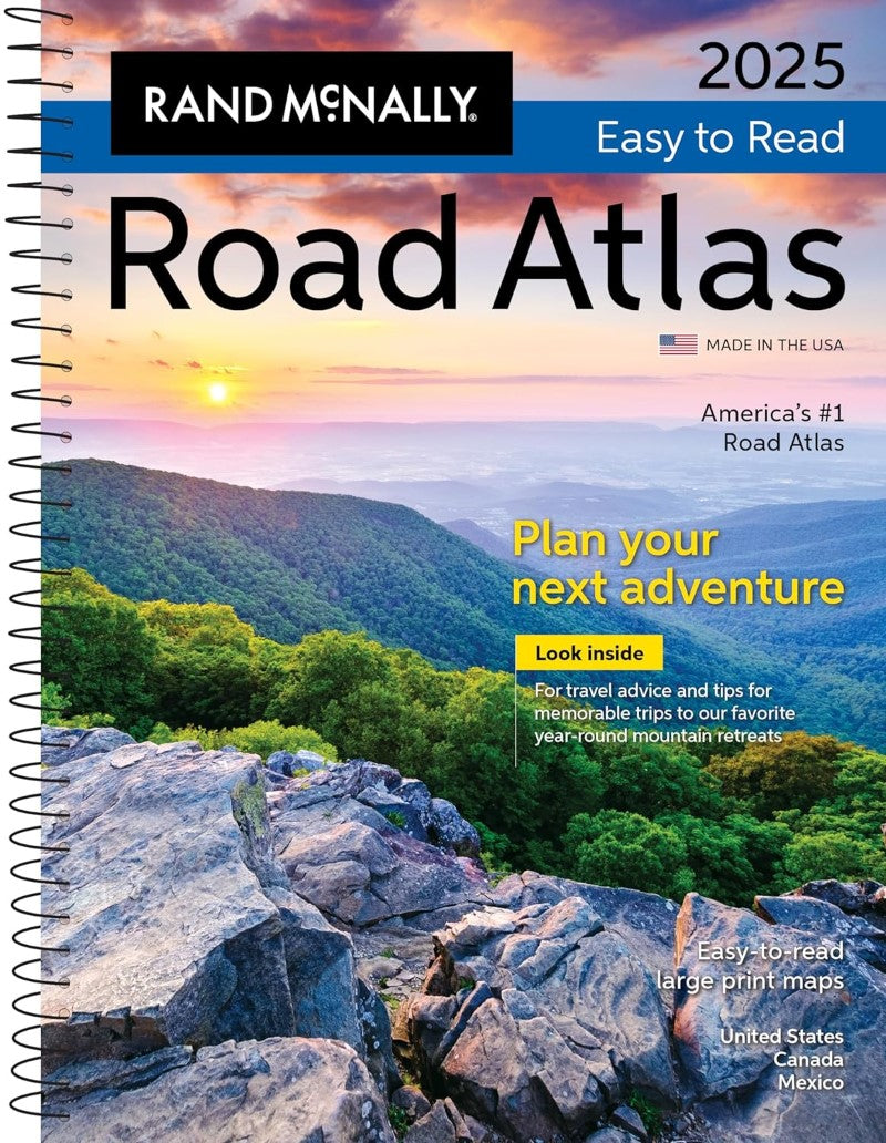 2025 Midsize Easy to Read Road Atlas - Spiral