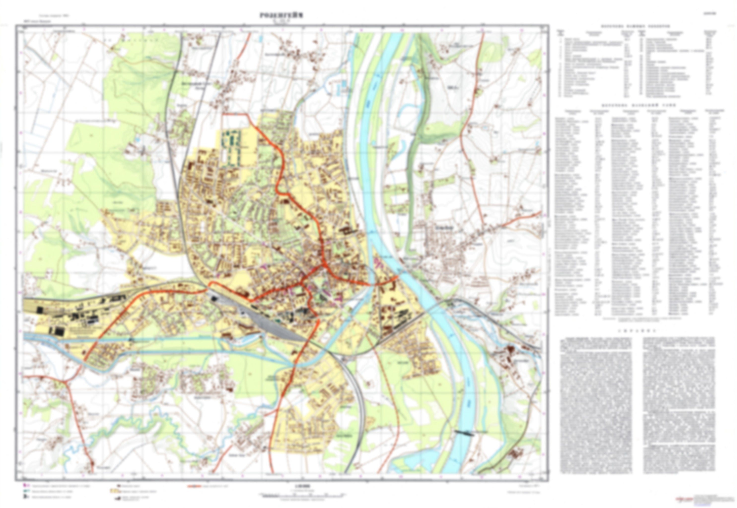 Rosenheim (Germany) - Soviet Military City Plans – Longitude Maps
