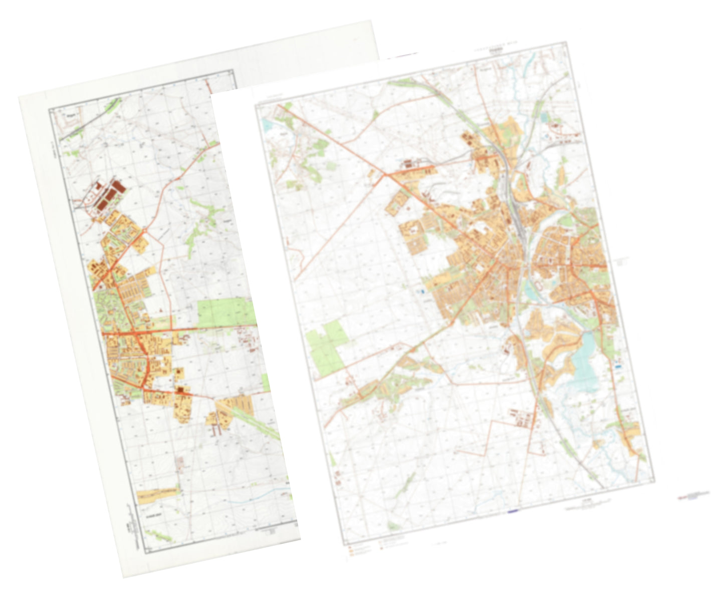 Rovno (Ukraine) 2-Sheet Set - Soviet Military City Plans