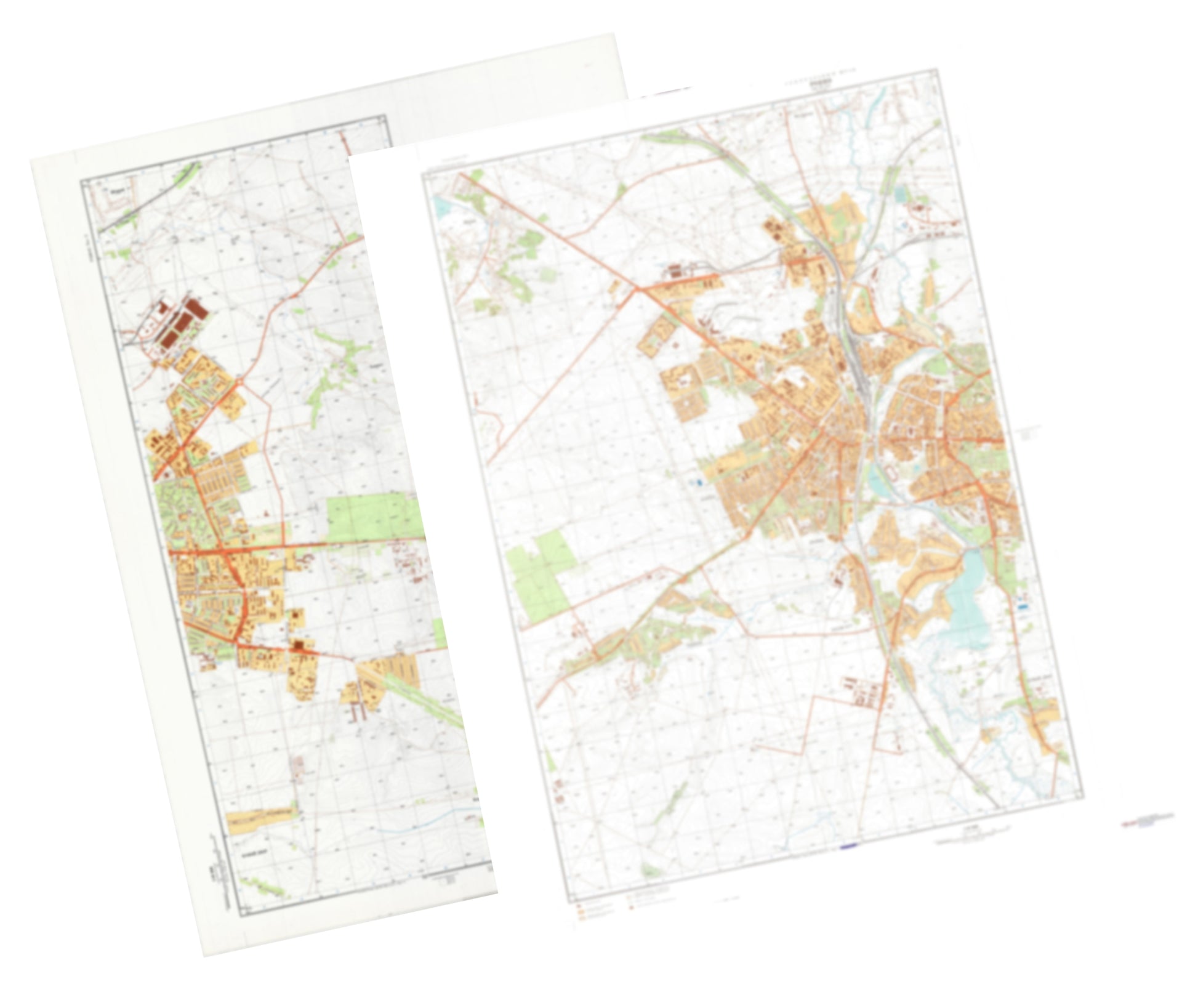 Rovno (Ukraine) 2-Sheet Set - Soviet Military City Plans