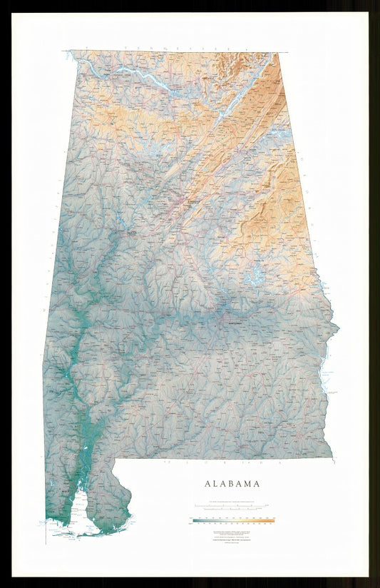 Alabama [Physical, 49x32]