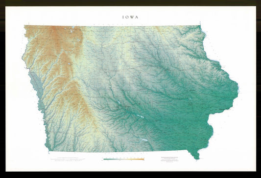 Iowa [Physical, 34x49, Laminated]