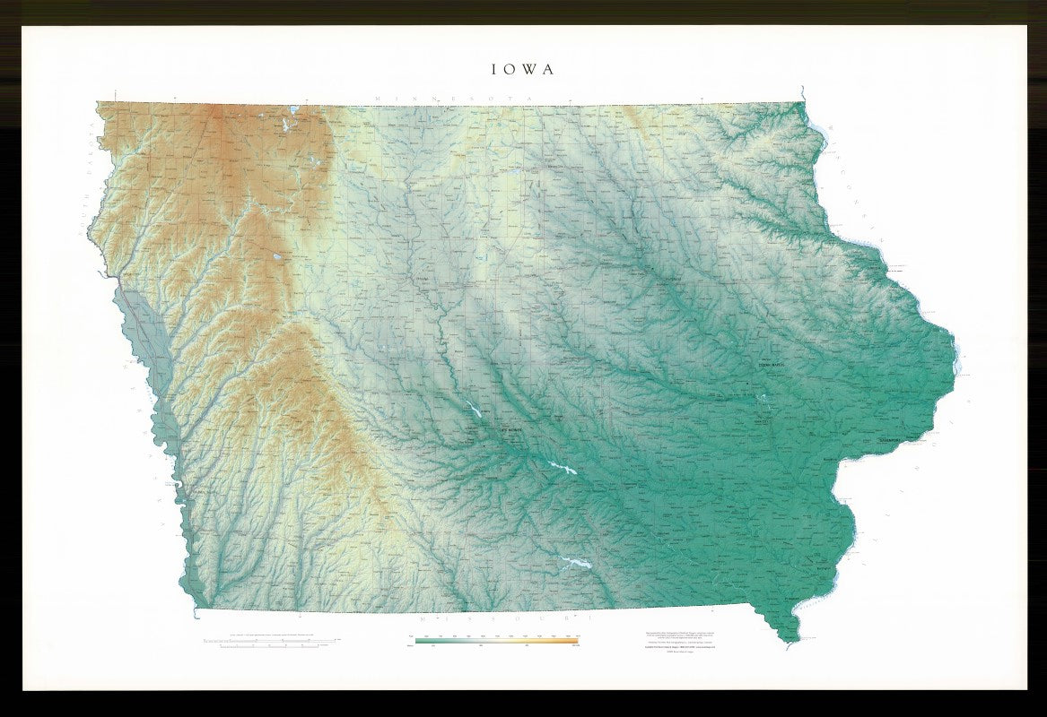 Iowa [Physical, 34x49, Laminated]