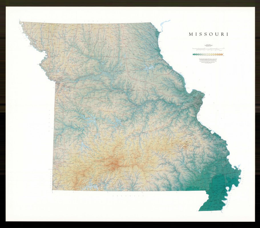Missouri [Physical, 42x46]