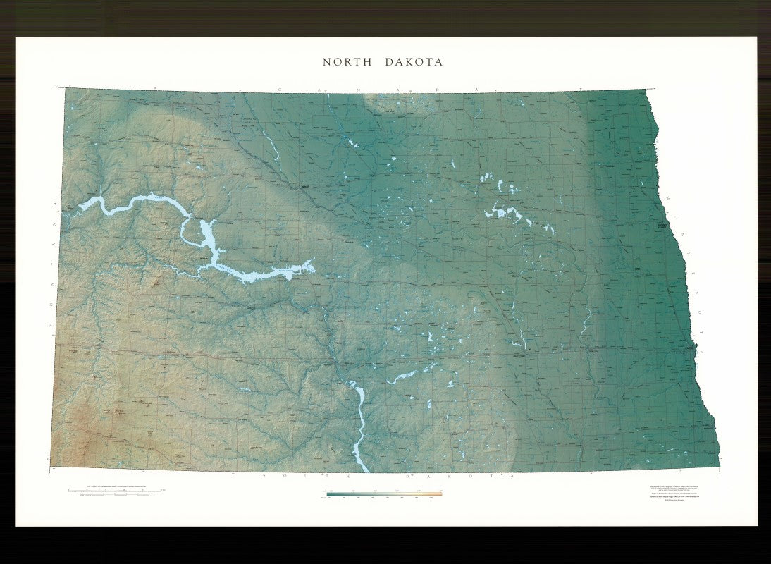 North Dakota [Physical, 35x51]