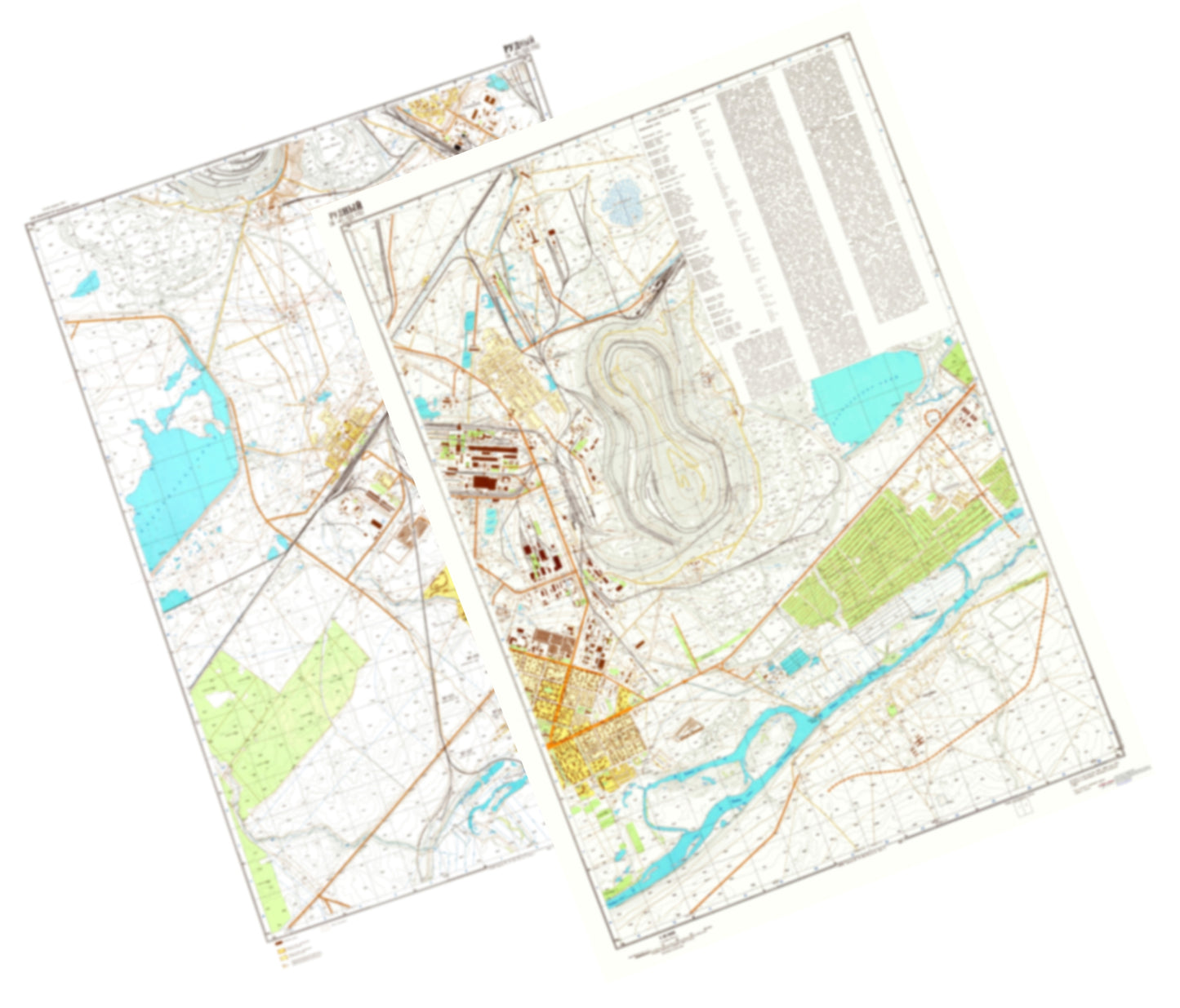 Rudnyi (Kazakhstan) 2-Sheet Set - Soviet Military City Plans