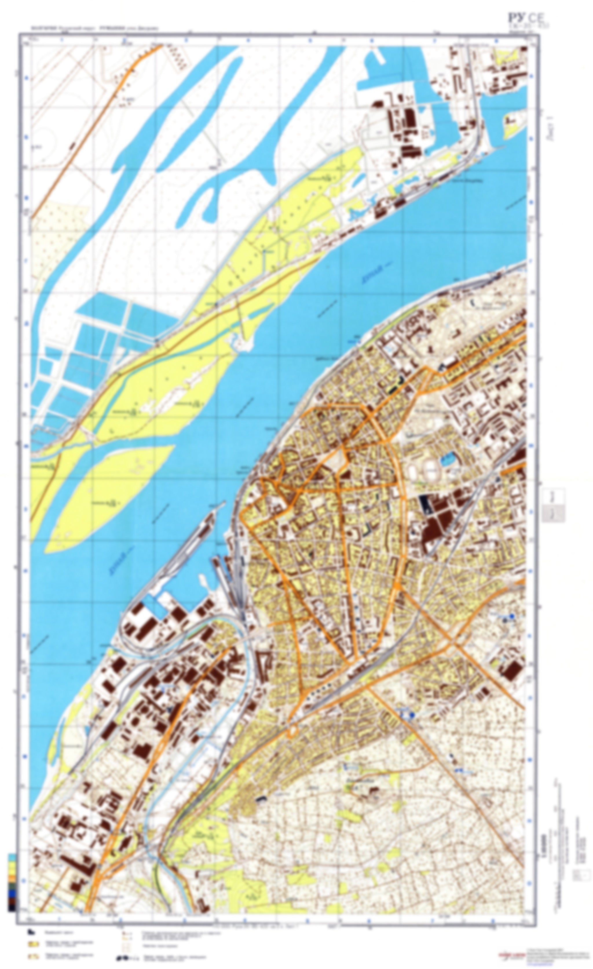 Ruse 1 (Bulgaria) - Soviet Military City Plans – Longitude Maps
