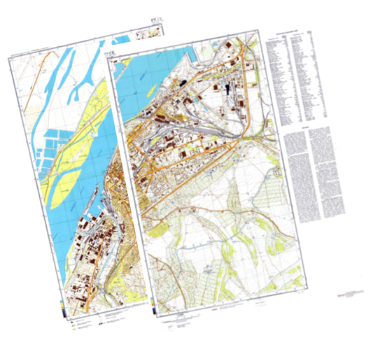 Ruse (Bulgaria) 2-Sheet Set - Soviet Military City Plans