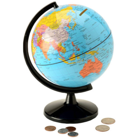 Coin Bank Globe - 6"