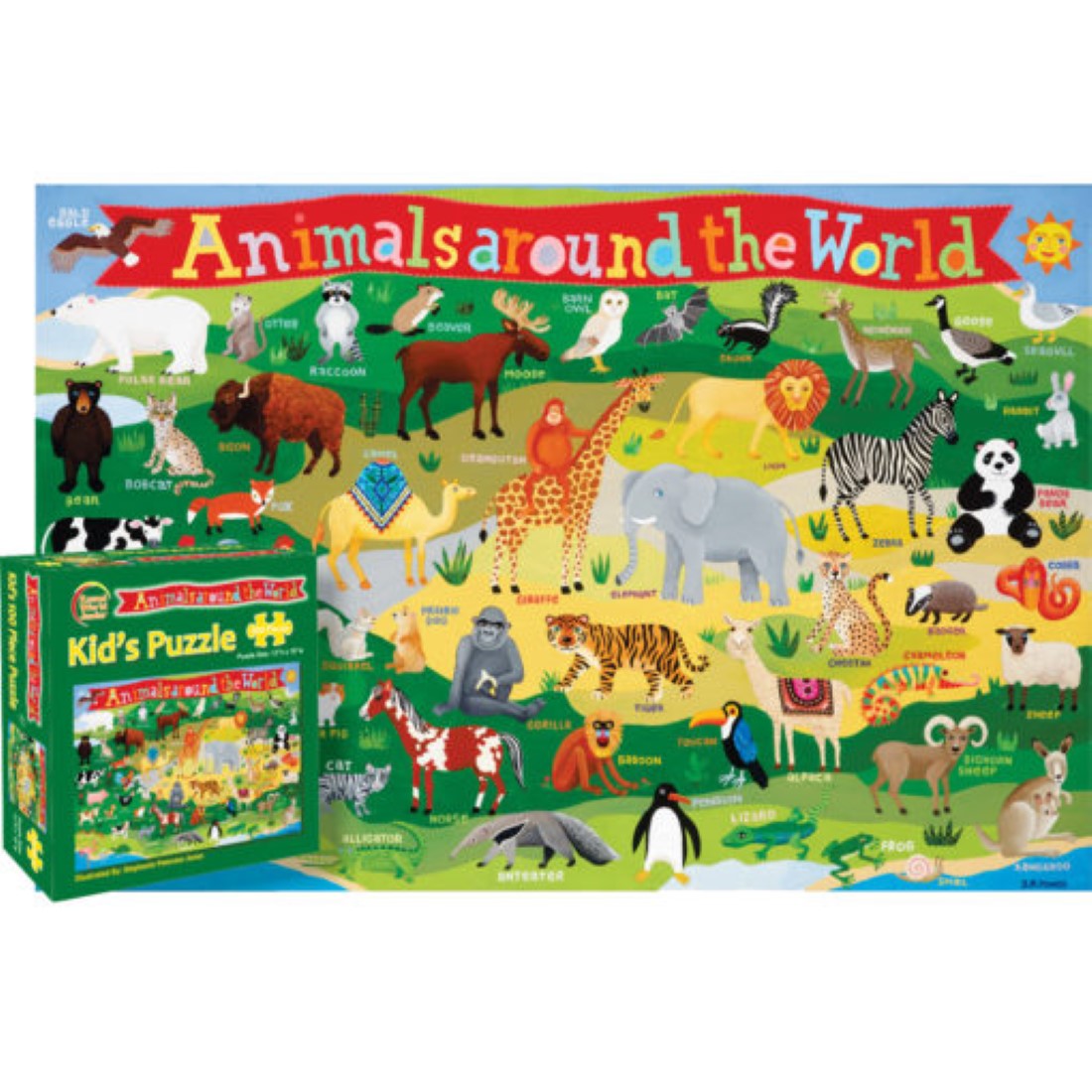 Animals Around the World 100 Piece Puzzle