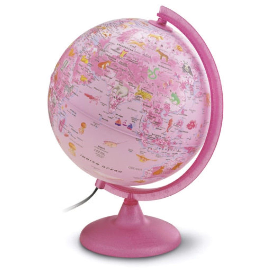 Safari Explorer Animals Globe Pink - 10"