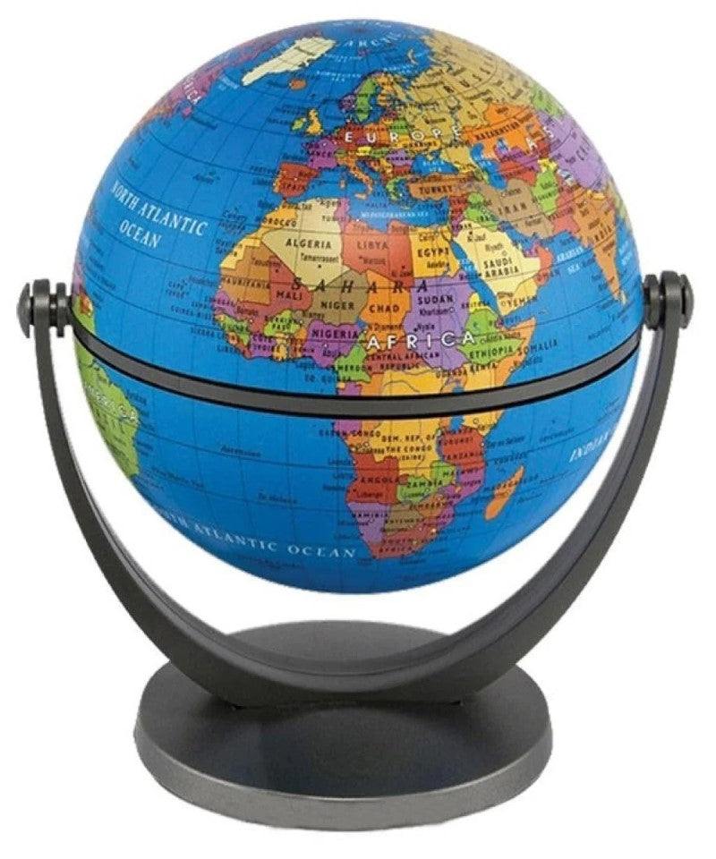 4" Light Blue Ocean Swivel & Tilt Miniglobe