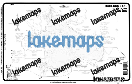 Rice County, MN - ROBERDS - Lakemap - 13510
