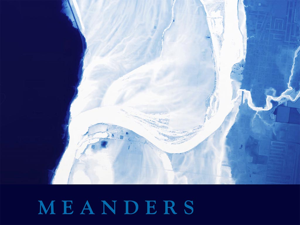 River Meanders Elevation Tints Fine Art Print Map