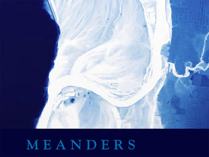 River Meanders Elevation Tints Fine Art Print Map
