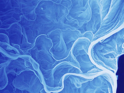 River Meanders Elevation Tints Fine Art Print Map