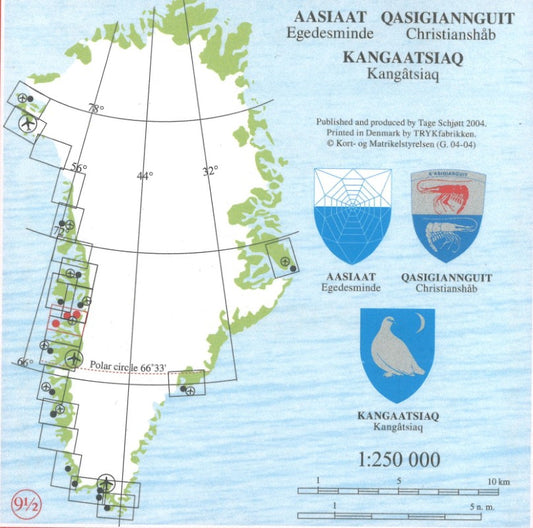 Aasiaat/Egedesminde, Red Series Topographic Map #9 1/2