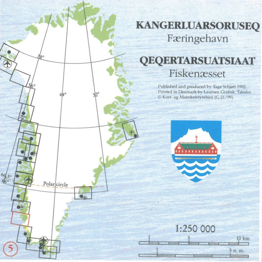 Kangerdluarssoruseq /Færingehavn - Qeqertarsuatsiaat/Fiskenæsset, Red Series Topographic Map #5