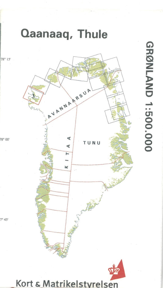 Qaanaaq, Thule Topographic Map