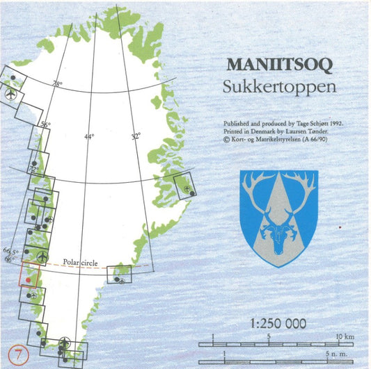 Maniitsoq (Sukkertoppen) hiking map