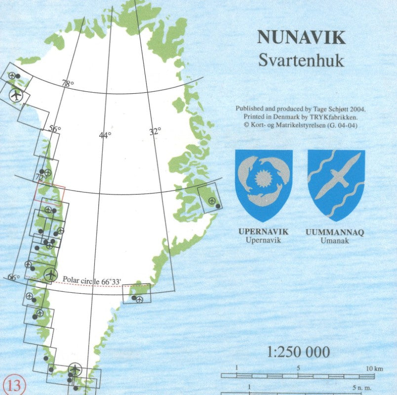 Nunavik (Svartenhuk) hiking map