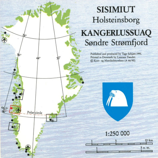 Sisimiut/Holsteinsborg - Kangerlussuaq/Søndre Strømfjord, Red Series Topographic Map #8