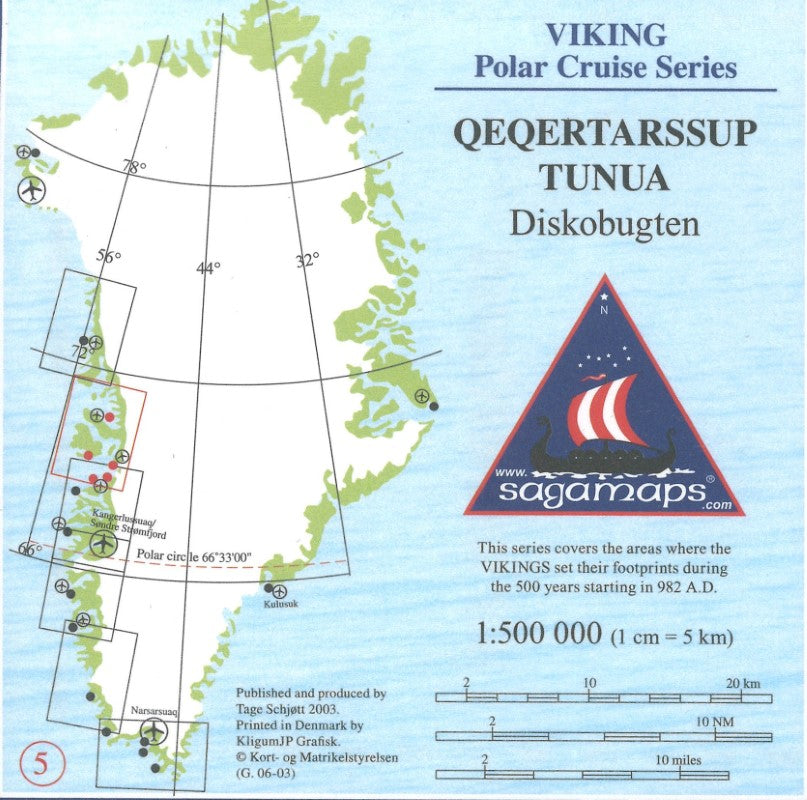 Disko Bugten & Umanak, Viking Polar Cruise Series Map #5