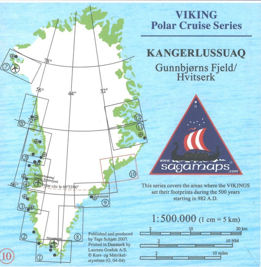 Gunnbjørnsfjeld-Hvitserk, Viking Polar Cruise Series Map #10