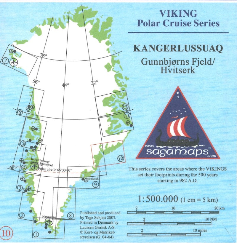 Gunnbjørnsfjeld-Hvitserk, Viking Polar Cruise Series Map #10