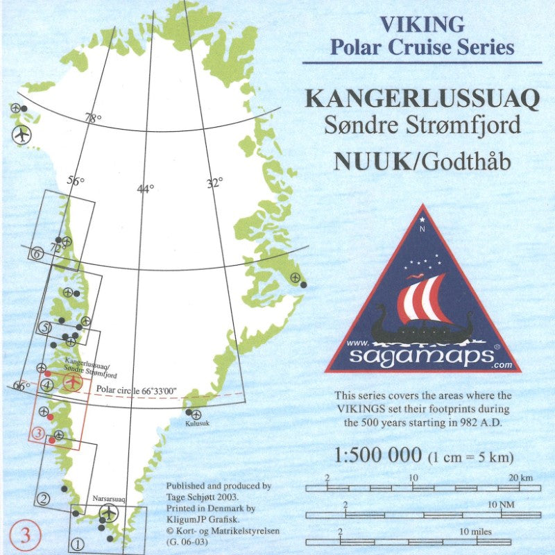 Nuuk til Kangerlussuaq, Viking Polar Cruise Series Map #3